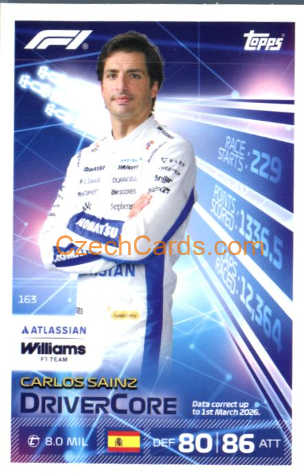 Carlos Sainz 2026 Turbo Attax #163