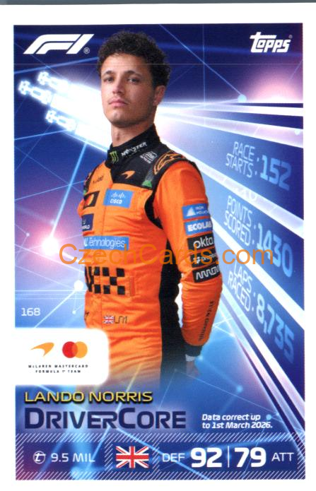 Lando Norris 2026 Turbo Attax #168