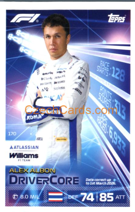 Alex Albon 2026 Turbo Attax #170