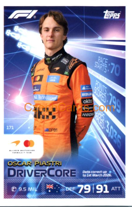 Oscar Piastri 2026 Turbo Attax #171