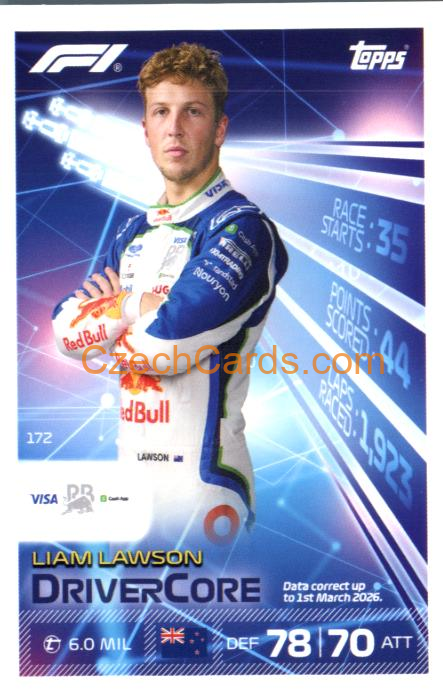 Liam Lawson 2026 Turbo Attax #172