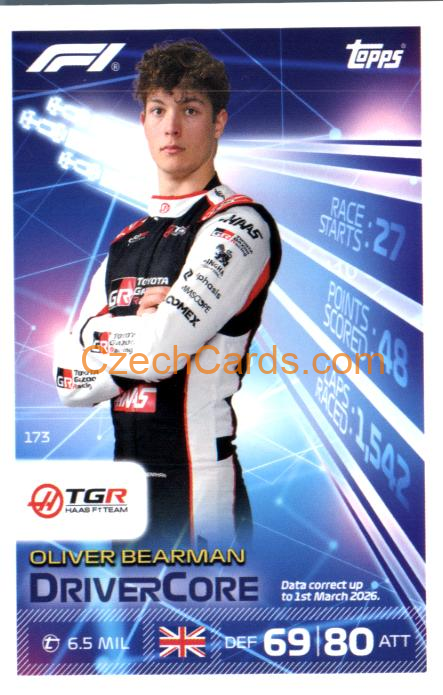 Oliver Bearman 2026 Turbo Attax #173