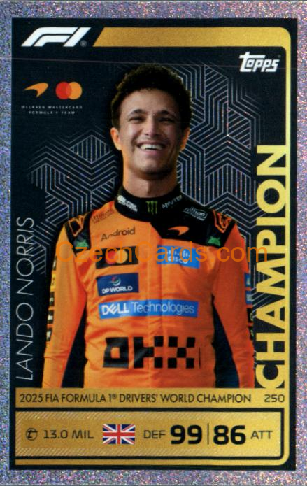 Lando Norris 2026 Turbo Attax #250