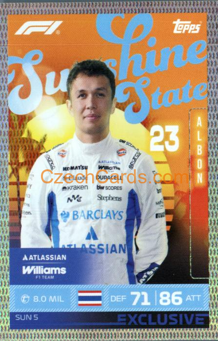 Alex Albon 2026 Turbo Attax #SUN5