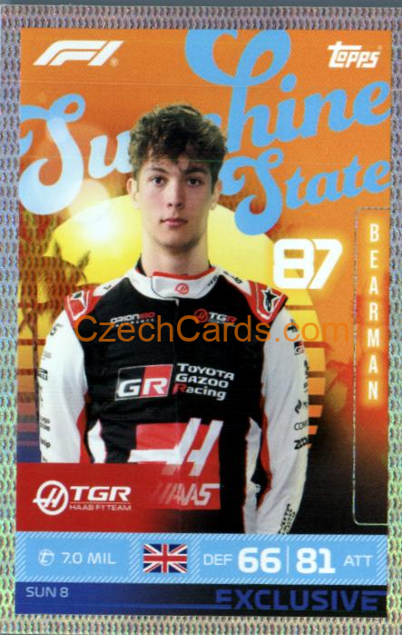 Oliver Bearman 2026 Turbo Attax #SUN8