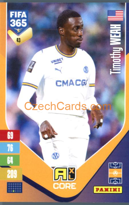 Timothy Weah 2027 Panini FIFA 365 Adrenalyn #43