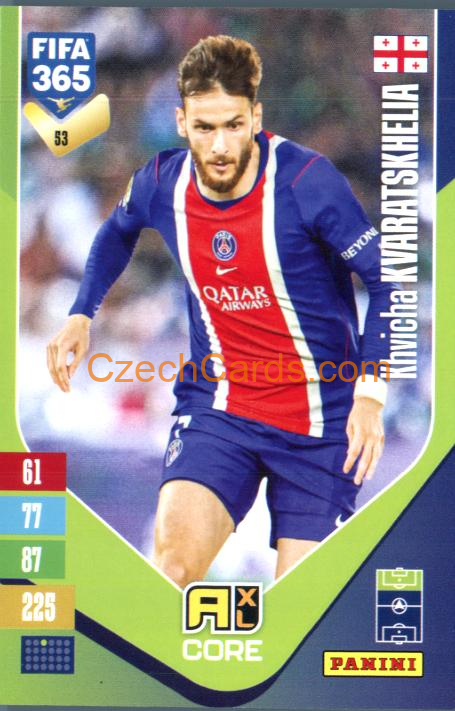 Khvicha Kvaratskhelia 2027 Panini FIFA 365 Adrenalyn #53