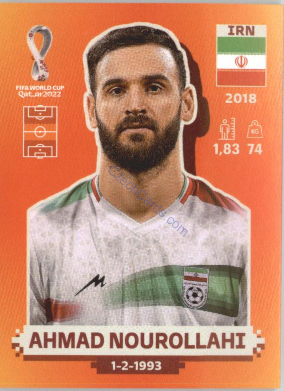 Ahmad Nourollahi 2022 Panini WC Qatar Sticker #IRN 15