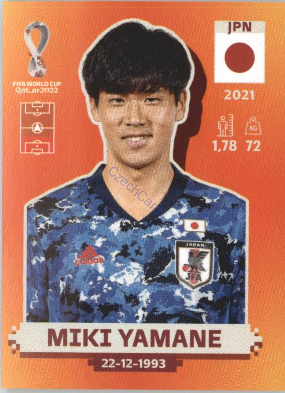 Miki Yamane 2022 Panini WC Qatar Sticker #JPN 7