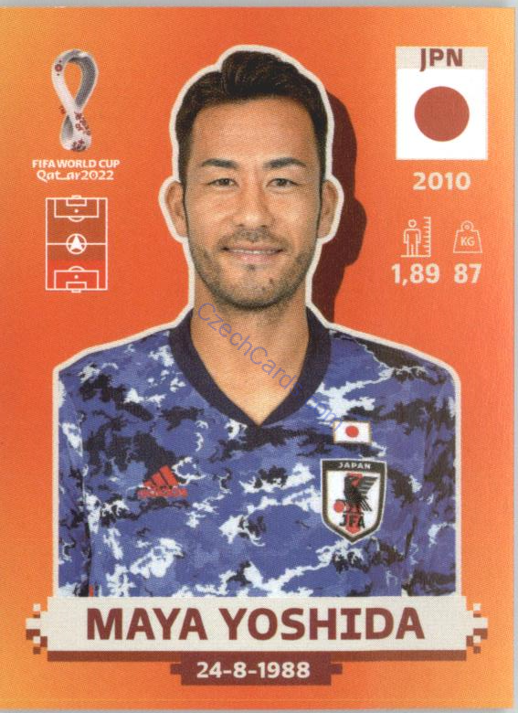Maya Yoshida 2022 Panini WC Qatar Sticker #JPN 8