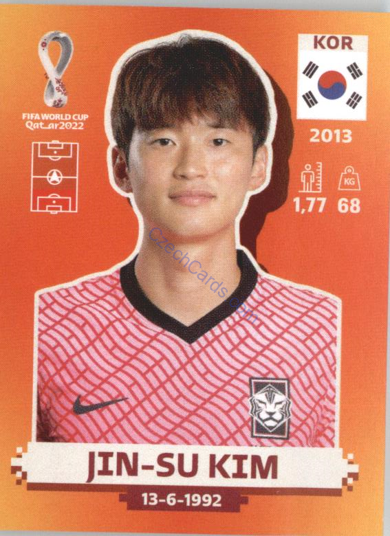 Jin-su Kim 2022 Panini WC Qatar Sticker #KOR 8