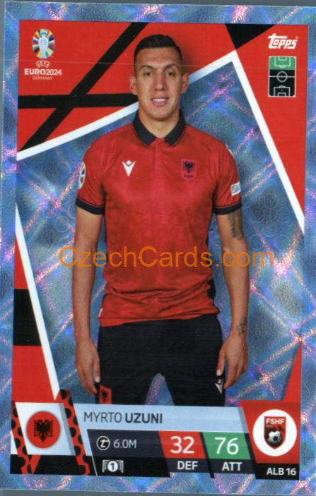 Myrto Uzuni 2024 EURO Match Attax crystal parallel #ALB16