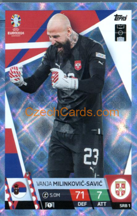 Vanja Milinkovic-Savic 2024 EURO Match Attax crystal parallel #SRB1