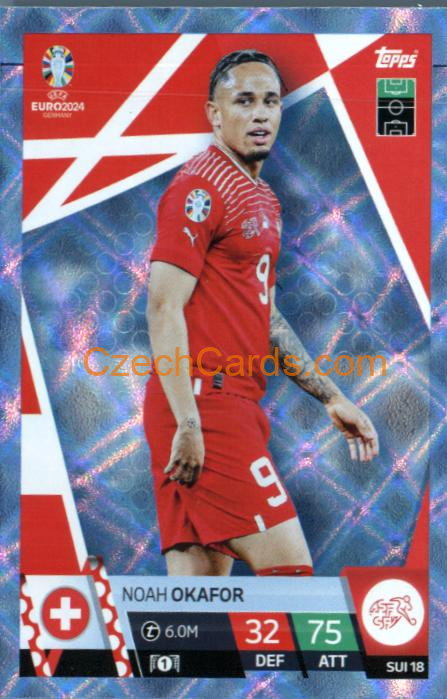 Noah Okafor 2024 EURO Match Attax crystal parallel #SUI18