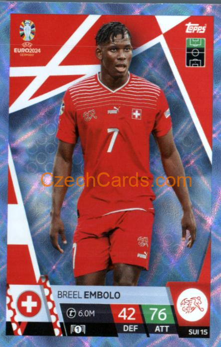 Breel Embolo 2024 EURO Match Attax crystal parallel #SUI15