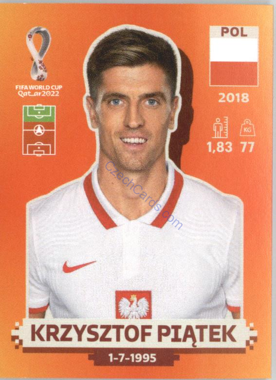 Krzysztof Piątek 2022 Panini WC Qatar Sticker #POL 18