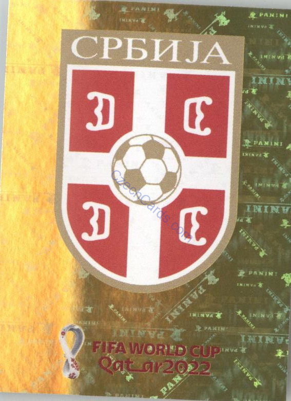 Team Logo Serbia 2022 Panini WC Qatar Sticker Foil #SRB 1