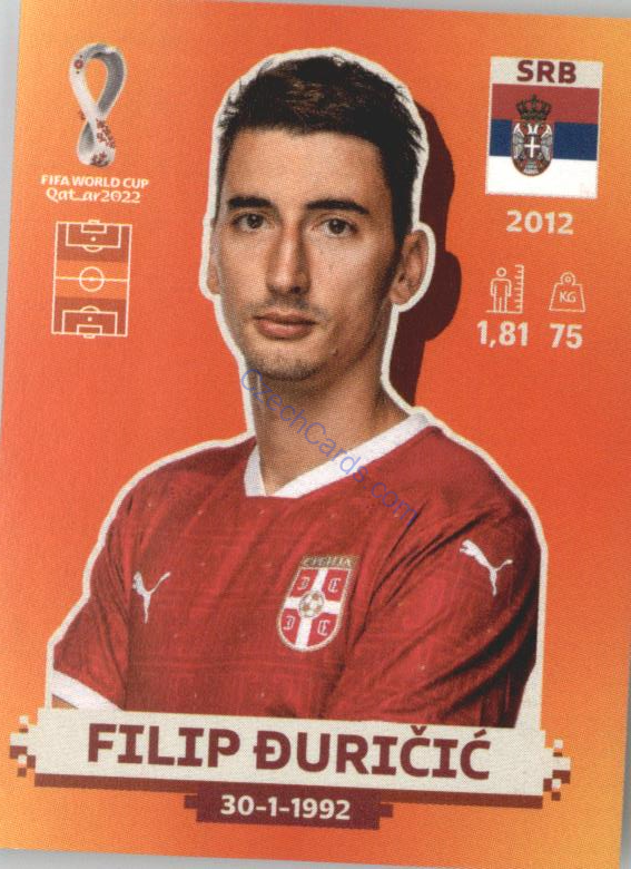 Filip Đuričić 2022 Panini WC Qatar Sticker #SRB 7
