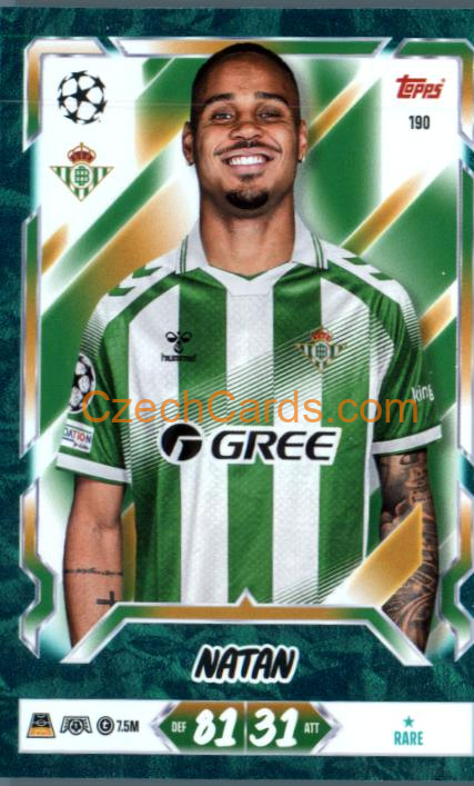 Natan 2026/27 Topps Match Attax RARE #190