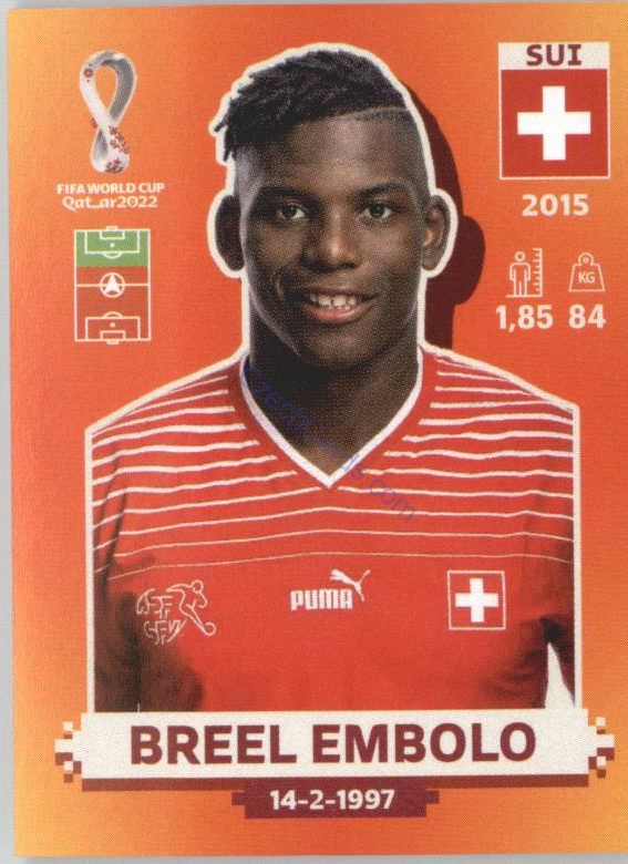 Breel Embolo 2022 Panini WC Qatar Sticker #SUI 16