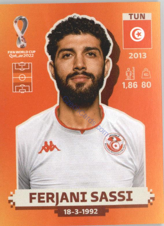 Ferjani Sassi 2022 Panini WC Qatar Sticker #TUN 14