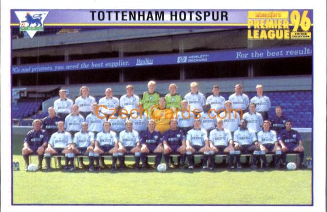Tottenham Hotspur Team Photo 1996 Merlin Premier League Sticker #161