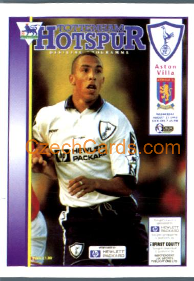 Tottenham Hotspur Club Programme 1996 Merlin Premier League Sticker #180