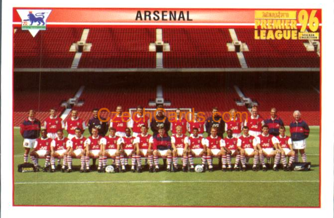 Arsenal Team Photo 1996 Merlin Premier League Sticker #300