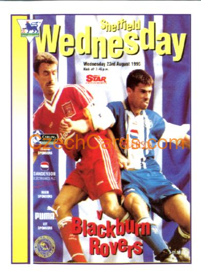 Sheffield Wednesday Club Programme 1996 Merlin Premier League Sticker #345