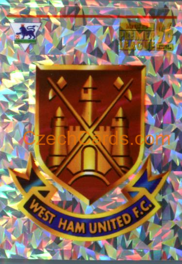 West Ham United Club Emblem 1996 Merlin Premier League Sticker #350