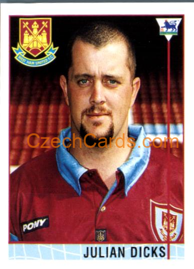 Julian Dicks 1996 Merlin Premier League Sticker #357