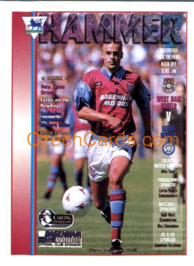 West Ham United Club Programme 1996 Merlin Premier League Sticker #371