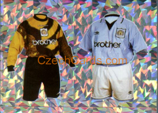 Manchester City Home Kits 1996 Merlin Premier League Sticker #429