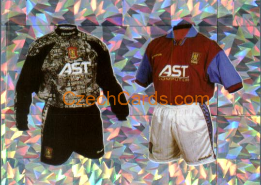 Aston Villa Home Kits 1996 Merlin Premier League Sticker #455