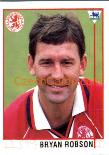 Bryan Robson Manager 1996 Merlin Premier League Sticker #479