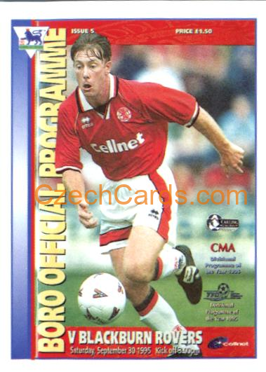 Middlesbrough Club Programme 1996 Merlin Premier League Sticker #501