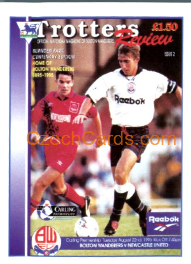 Bolton Wanderers Club Programme 1996 Merlin Premier League Sticker #527