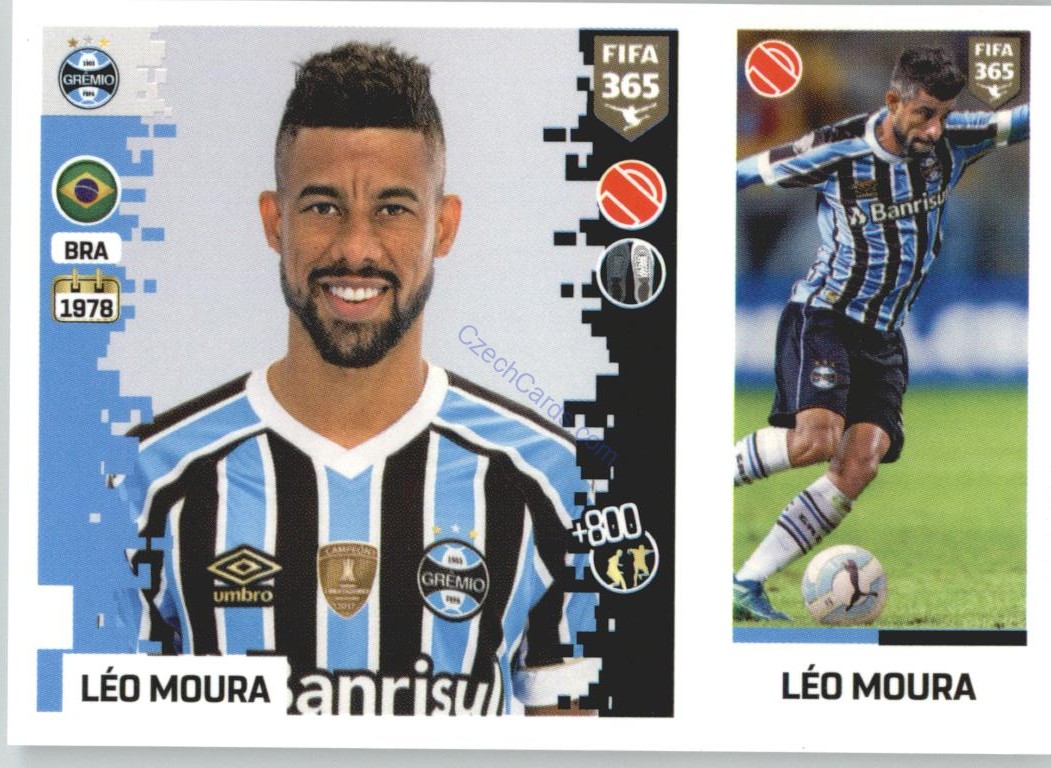 Léo Moura 2019 Panini FIFA 365 #315