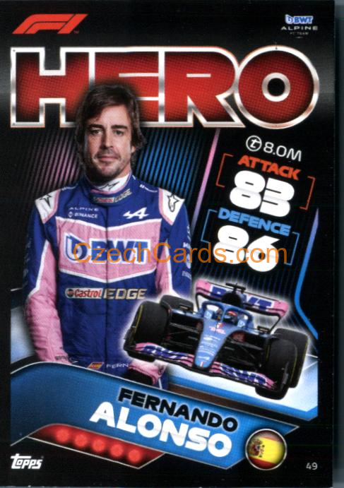 Fernando Alonso (Alpine) 2022 Turbo Attax #49