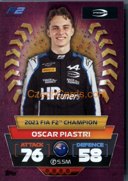 Oscar Piastri (PREMA Racing) 2022 Turbo Attax #297