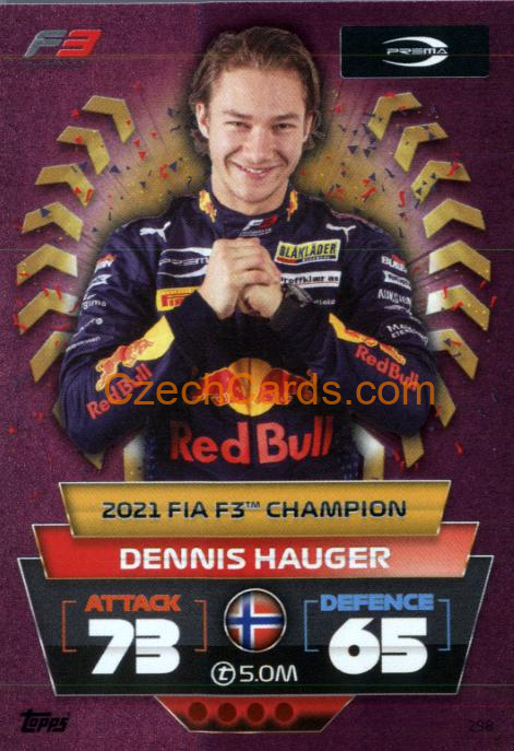 Dennis Hauger (PREMA Racing) 2022 Turbo Attax Pink #298