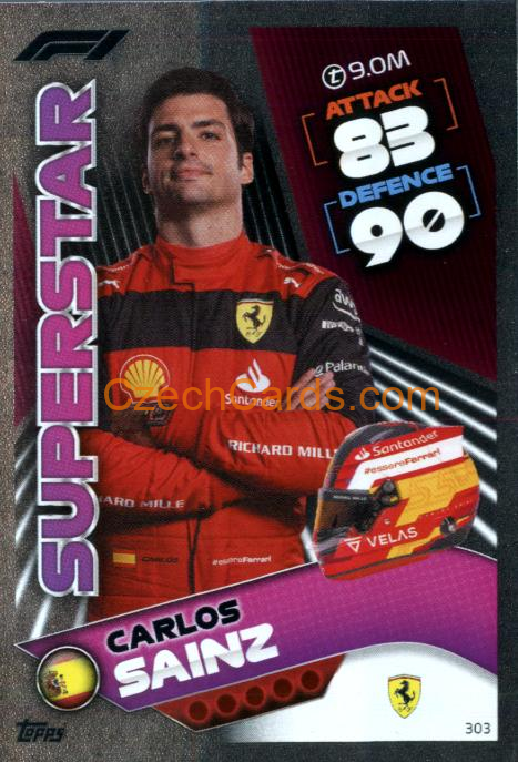 Carlos Sainz (Ferrari) 2022 Turbo Attax #303