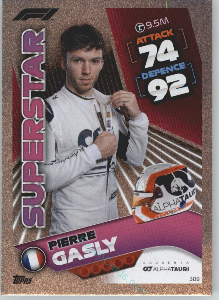 Pierre Gasly (Scuderia AlphaTauri) 2022 Turbo Attax #309