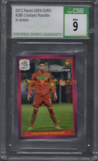 Cristiano Ronaldo 2012 Panini UEFA EURO sticker #280 CSG 9