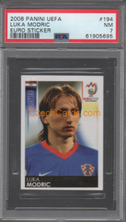Luka Modrič 2008 Panini UEFA EURO sticker #194 rookie  PSA 7