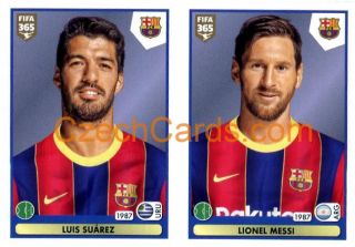Luis Suárez - Lionel Messi 2021 Panini FIFA 365 Sticker #118