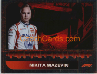 Nikita Mazepin 2021 Topps Formula 1 sticker Foil #194