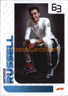 George Russell 2021 Topps Formula 1 sticker XL #201