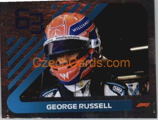 George Russell 2021 Topps Formula 1 sticker Foil #202
