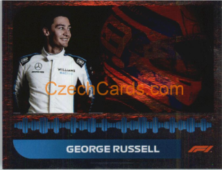 George Russell 2021 Topps Formula 1 sticker Foil #204